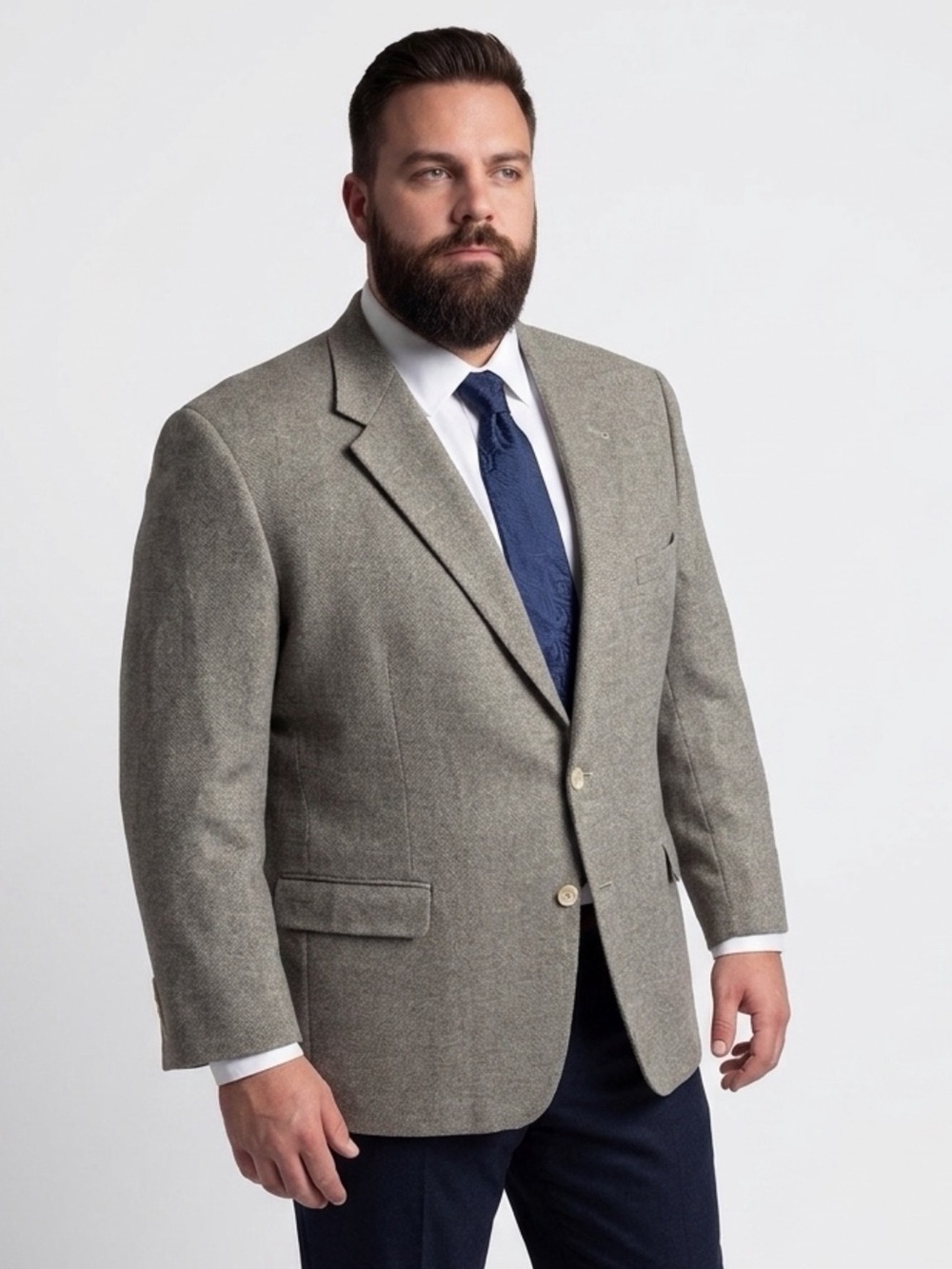 Burberrys Wool & Silk Herringbone Two-Button Sport Coat